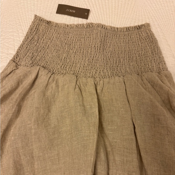 NWT J. Crew Smocked-waist linen mini skirt XS - Picture 5 of 5